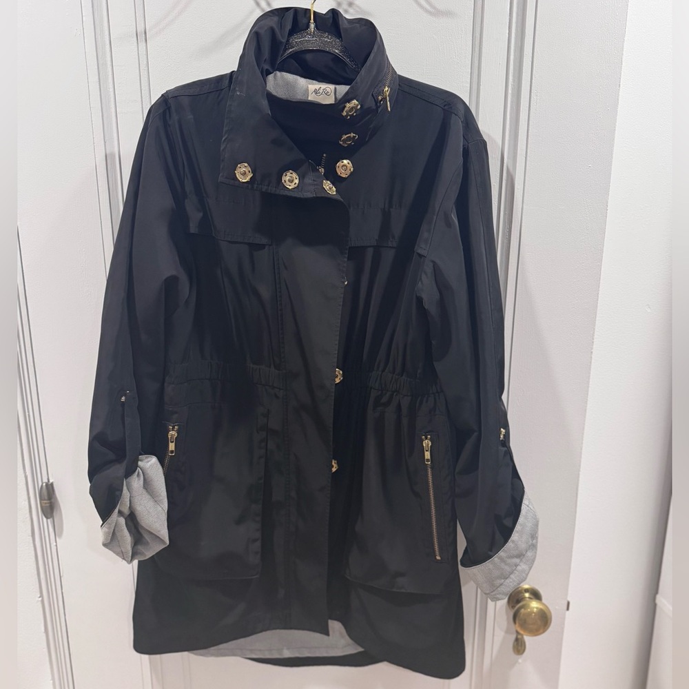 Ali Ra, Size 2, women’s cinched waist rain coat.